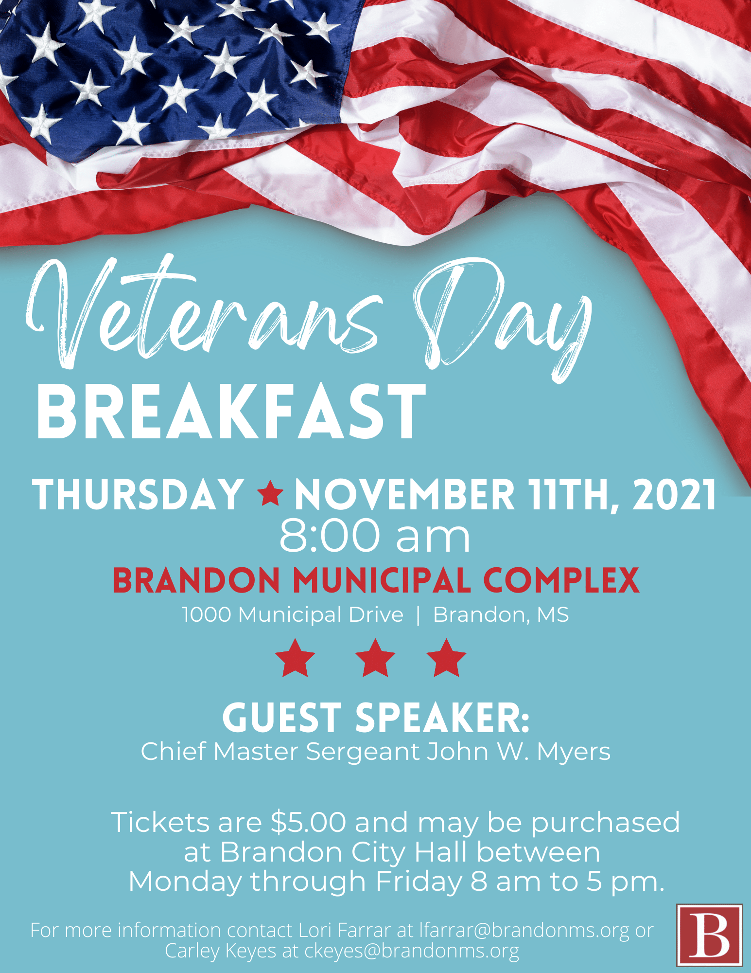 Veterans Day Breakfast City of Brandon, Mississippi