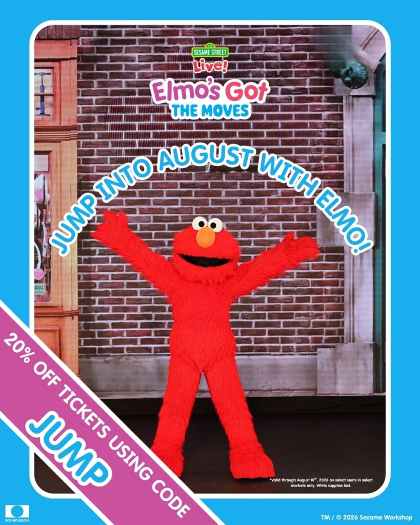 Make unforgettable memories with your little ones at Elmo’s Got the Moves — the all-new Sesame Street Live show hitting the stage at City Hall Live on October 25th! Tickets on sale now! Summer isn’t over yet - and Elmo is ready to keep the fun moving! We’re inviting families to jump, dance, wiggle, and groove when Elmo’s Got the Moves comes to City Hall Live on October 25, 2026.