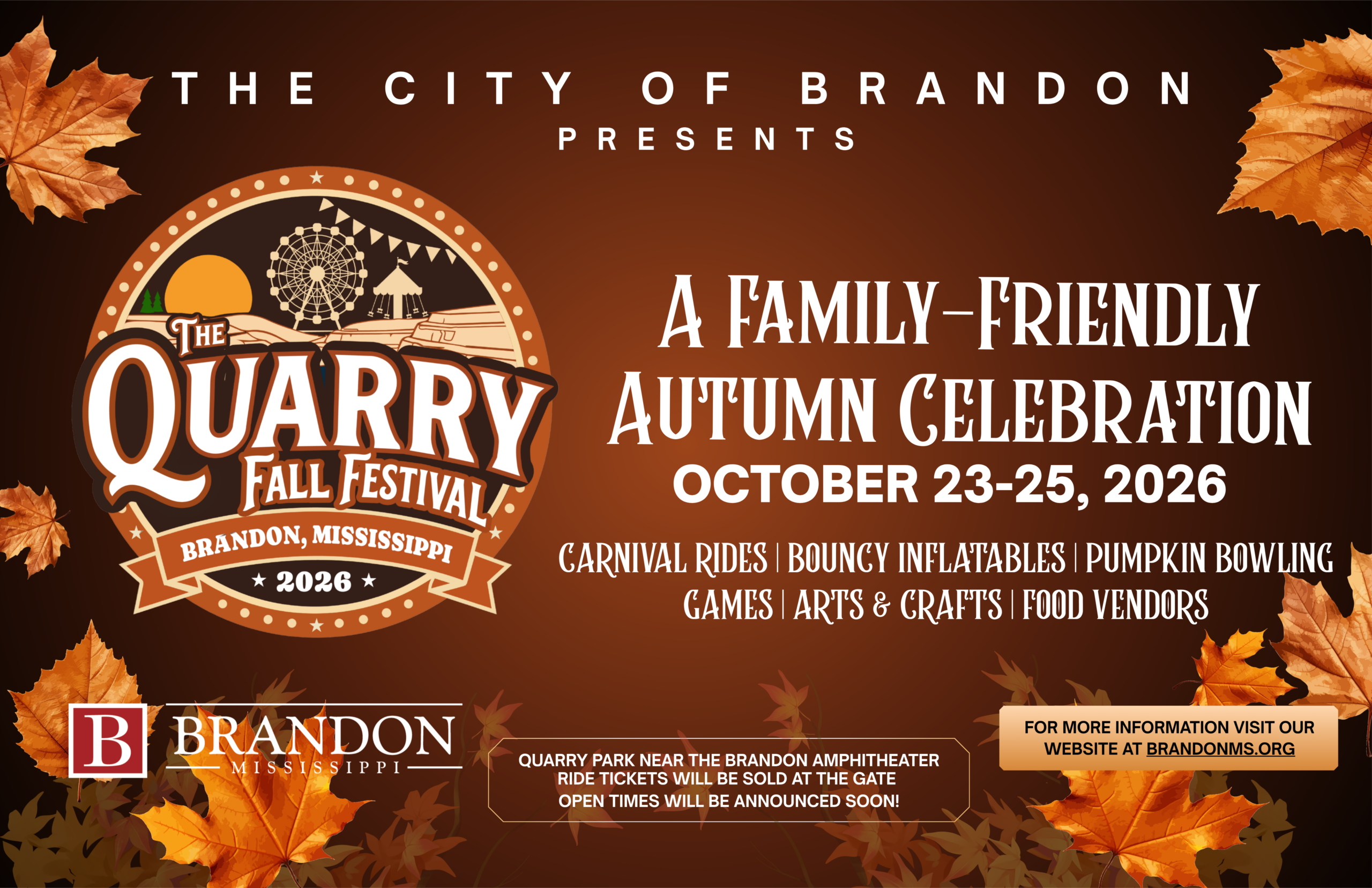 A Family Friendly Autumn Celebration, October 23-25, 2026